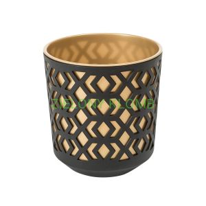 Doniczka Aztek 250 Czarny/Złoty Lamela