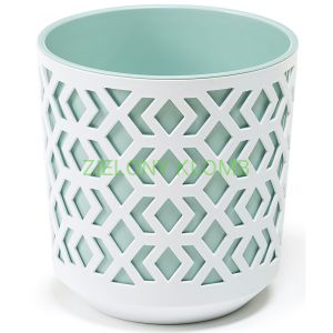 Doniczka Aztek 300 Biały/Miętowy Lamela