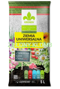 Podłoże Ziemia Uniwersalna Bez Torfu 5L Kronen