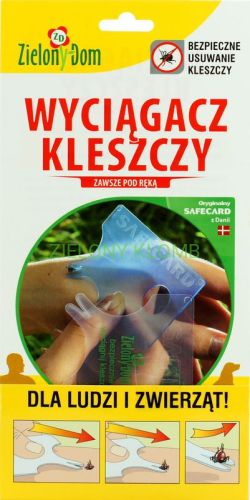 Wyciągacz Kleszczy Dla Ludzi i Zwierząt Karta Zielony Dom