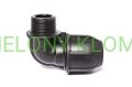 Kolano PE 25-1" M PN16 Fish
