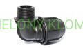 Kolano PE 25-3/4" M PN16 Fish
