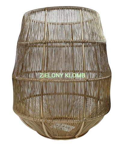 Druciany Lampion Złoty