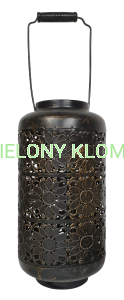 Lampion Brązowy Metalowy 26CM