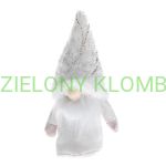 Maskotka Skrzat Krasnal Świąteczny Biały Stojący