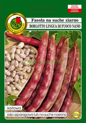 Nasiona Fasola Na Suche Nasiona Borlotto Lingua Di Fuoco Nano 30G PNOS
