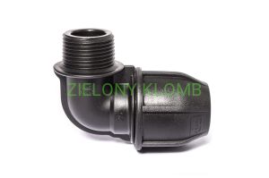 Kolano PE 20-1/2" M PN10 Fish