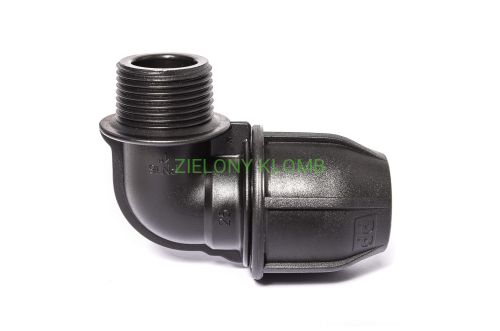 Kolano PE 16-1/2" M PN10 Fish