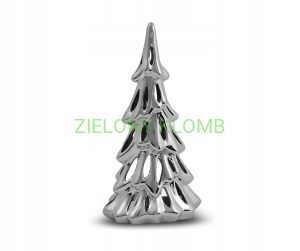 Figurka Ceramiczna Choinka Srebrna Świecznik 1SZT.