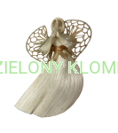 Zestaw 6 Wiszących Aniołków Słomianych 16 CM Dakls