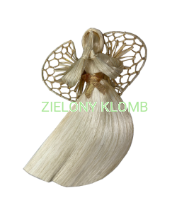 Zestaw 6 Wiszących Aniołków Słomianych 16 CM Dakls