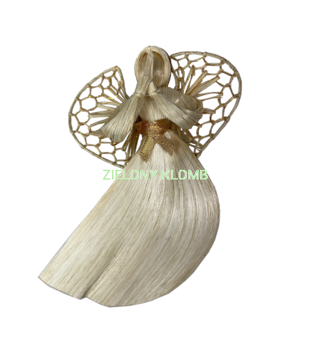 Zestaw 6 Wiszących Aniołków Słomianych 16 CM Dakls