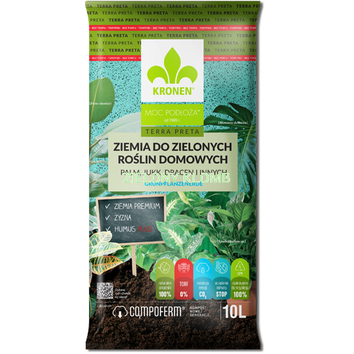 Podłoże Ziemia Do Zielonych Bez Torfu 10L