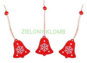 Ozdoba Choinkowa Zawieszka Czerwona 4,5CM
