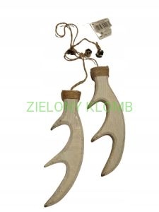 Drewniana Zawieszka Na Choinkę Rogi Renifera 17cm