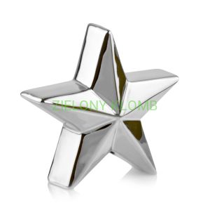 Figurka Ceramiczna Świąteczna Gwiazda Srebrna 11CM