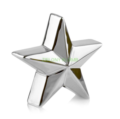 Figurka Ceramiczna Świąteczna Gwiazda Srebrna 11CM