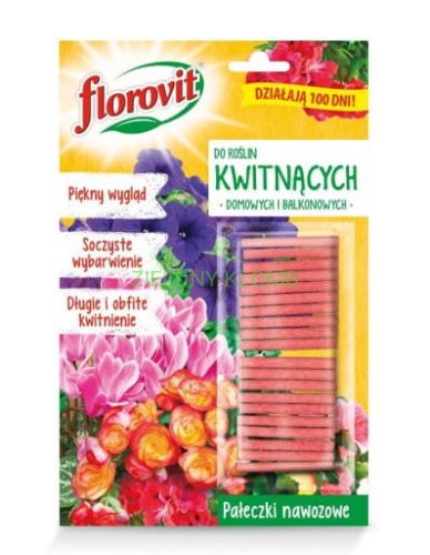 Pałeczki Do Roślin Kwitnących 20 SZT 100 Dni Florovit